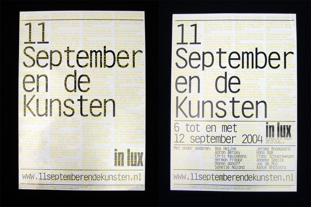 11 September en de kunsten (September 11th and the arts), Matthijs Matt van Leeuwen, Gerco Hiddink